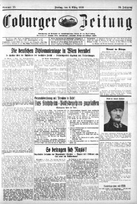 Coburger Zeitung Freitag 6. März 1931