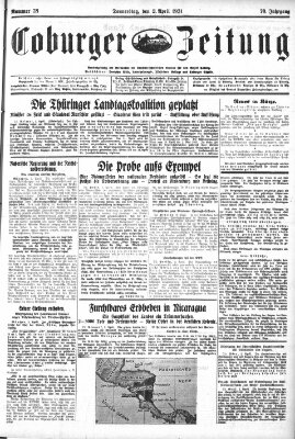Coburger Zeitung Thursday 2. April 1931
