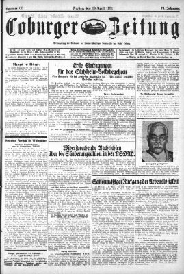 Coburger Zeitung Freitag 10. April 1931