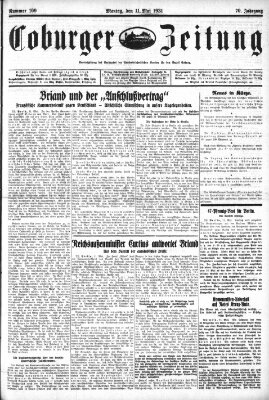 Coburger Zeitung Monday 11. May 1931