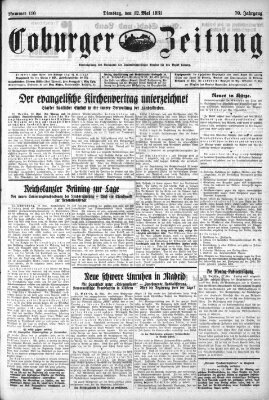 Coburger Zeitung Dienstag 12. Mai 1931