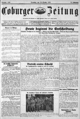 Coburger Zeitung Dienstag 13. Oktober 1931