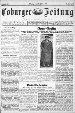 Coburger Zeitung Montag 26. Oktober 1931