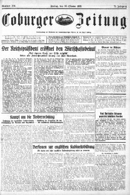 Coburger Zeitung Freitag 30. Oktober 1931