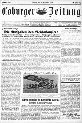 Coburger Zeitung Freitag 6. November 1931