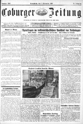 Coburger Zeitung Samstag 7. November 1931