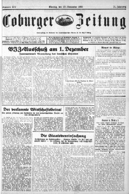 Coburger Zeitung Montag 23. November 1931