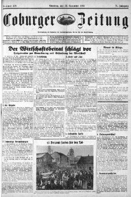 Coburger Zeitung Dienstag 24. November 1931