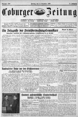 Coburger Zeitung Freitag 11. Dezember 1931