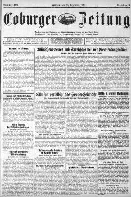 Coburger Zeitung Freitag 18. Dezember 1931