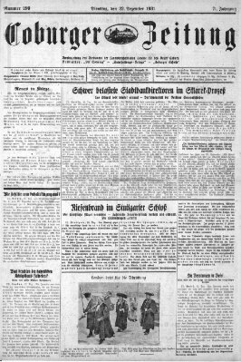 Coburger Zeitung Dienstag 22. Dezember 1931