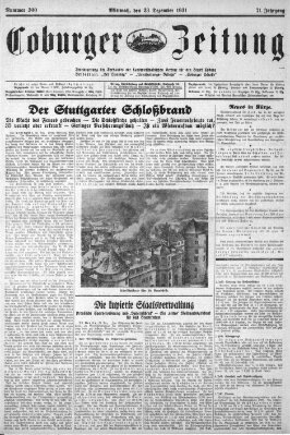 Coburger Zeitung Mittwoch 23. Dezember 1931