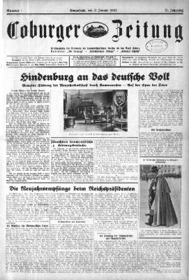 Coburger Zeitung Samstag 2. Januar 1932