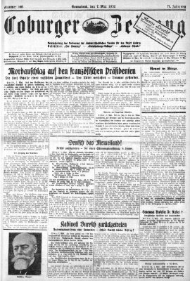 Coburger Zeitung Samstag 7. Mai 1932