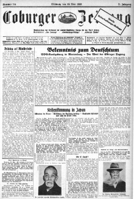 Coburger Zeitung Mittwoch 18. Mai 1932