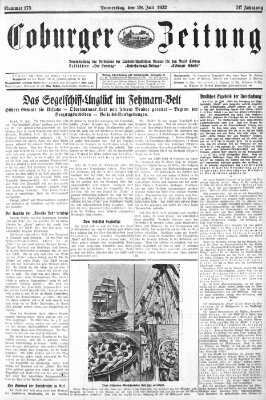 Coburger Zeitung Donnerstag 28. Juli 1932