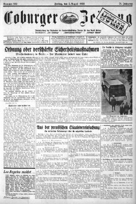 Coburger Zeitung Freitag 5. August 1932