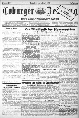 Coburger Zeitung Samstag 6. August 1932