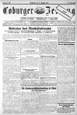 Coburger Zeitung Mittwoch 17. August 1932