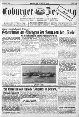 Coburger Zeitung Mittwoch 24. August 1932