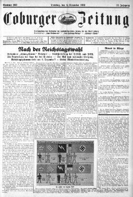 Coburger Zeitung Dienstag 8. November 1932