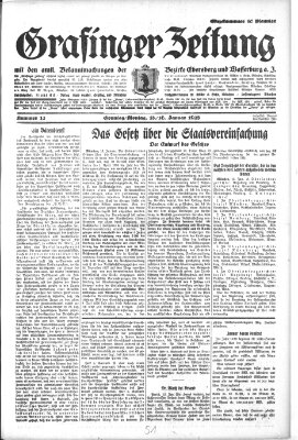 Grafinger Zeitung Sonntag 15. Januar 1928