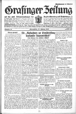 Grafinger Zeitung Donnerstag 19. Januar 1928