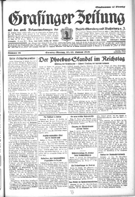 Grafinger Zeitung Sonntag 22. Januar 1928