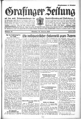 Grafinger Zeitung Dienstag 24. Januar 1928