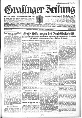 Grafinger Zeitung Sonntag 29. Januar 1928