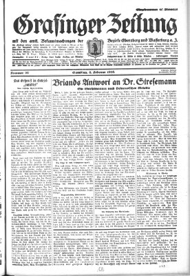 Grafinger Zeitung Samstag 4. Februar 1928