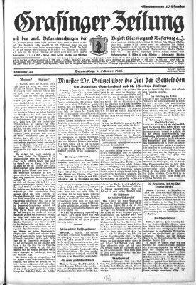 Grafinger Zeitung Donnerstag 9. Februar 1928