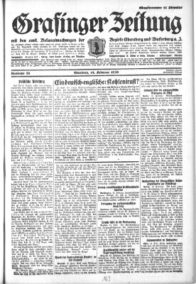 Grafinger Zeitung Dienstag 14. Februar 1928