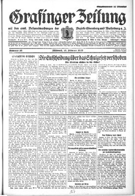 Grafinger Zeitung Mittwoch 15. Februar 1928