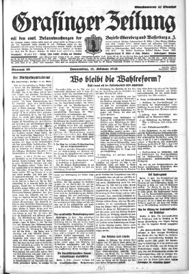 Grafinger Zeitung Thursday 16. February 1928