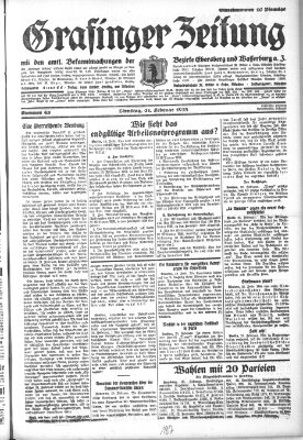 Grafinger Zeitung Dienstag 21. Februar 1928