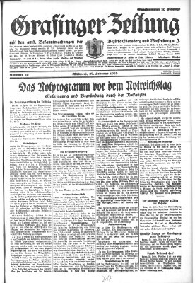 Grafinger Zeitung Mittwoch 29. Februar 1928