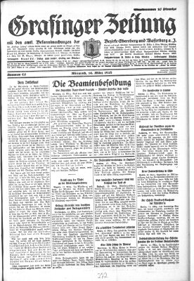 Grafinger Zeitung Mittwoch 14. März 1928