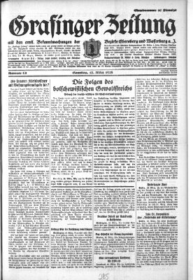 Grafinger Zeitung Samstag 17. März 1928