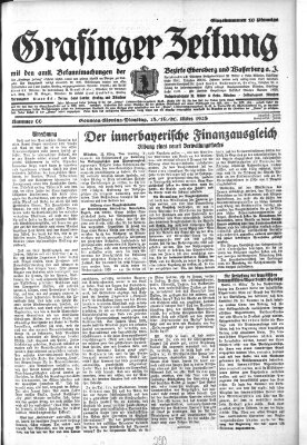 Grafinger Zeitung Sonntag 18. März 1928