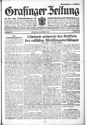 Grafinger Zeitung Samstag 24. März 1928