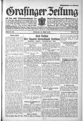 Grafinger Zeitung Mittwoch 11. April 1928