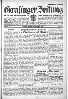 Grafinger Zeitung Montag 23. April 1928