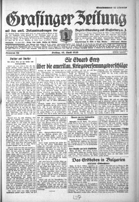 Grafinger Zeitung Freitag 27. April 1928