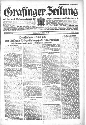 Grafinger Zeitung Mittwoch 2. Mai 1928