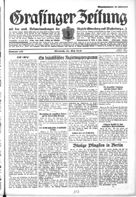 Grafinger Zeitung Mittwoch 30. Mai 1928