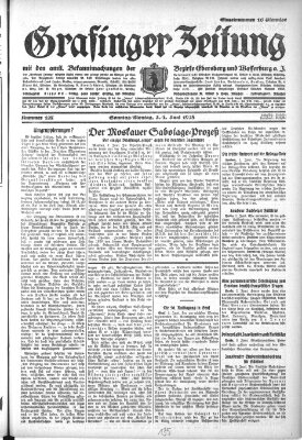 Grafinger Zeitung Montag 4. Juni 1928