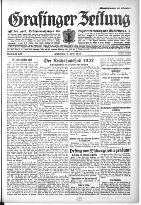 Grafinger Zeitung Dienstag 5. Juni 1928