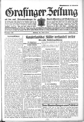 Grafinger Zeitung Freitag 15. Juni 1928