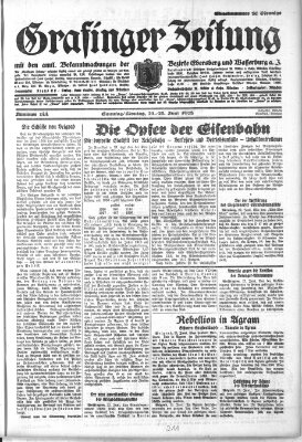 Grafinger Zeitung Montag 25. Juni 1928